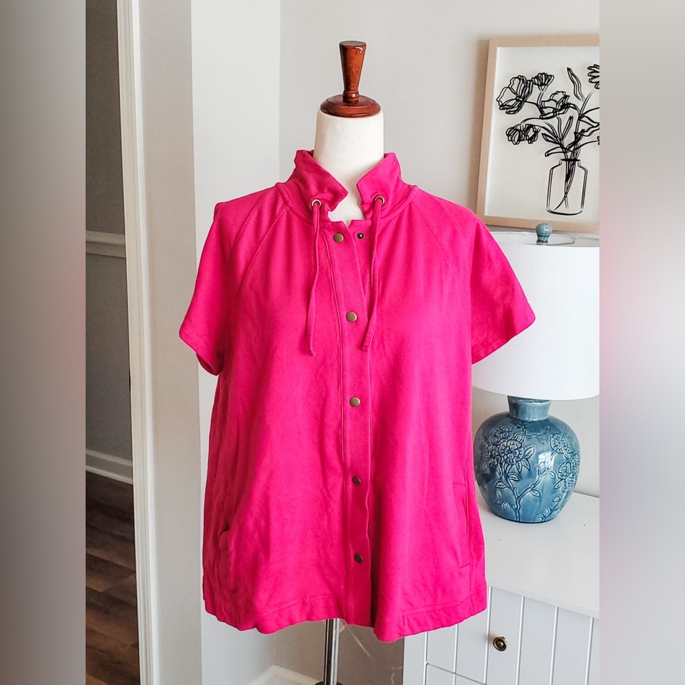 Vibrant Pink Short Sleeve Jacket